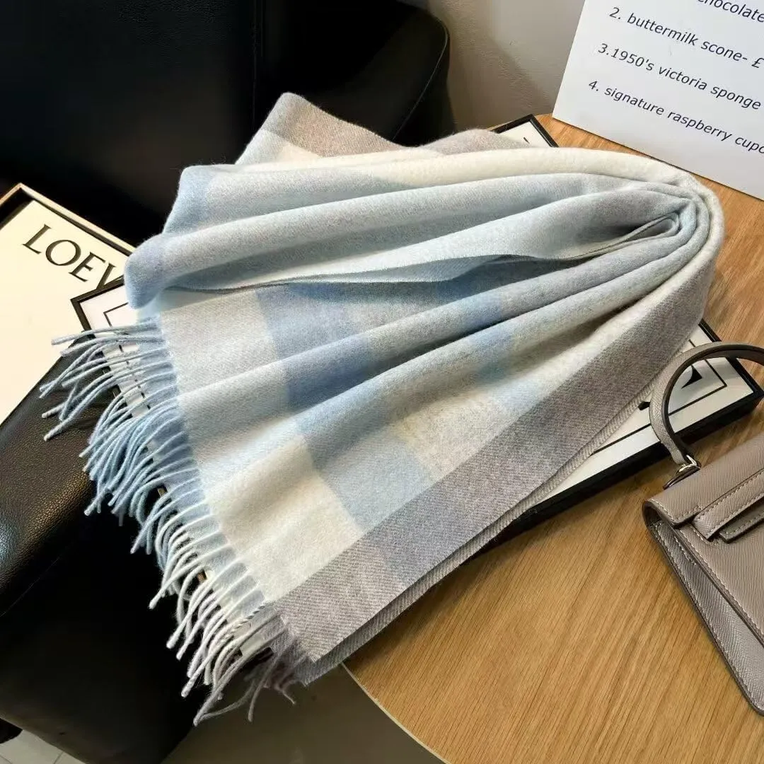 100 Australian Wool Scarf Knitted Soft Warm Neckwear for Women and Men