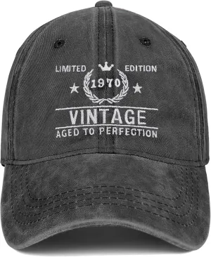 55th Birthday Gifts for Men Women 55 Year Old Gift Idea 1970 Vintage Baseball Hats