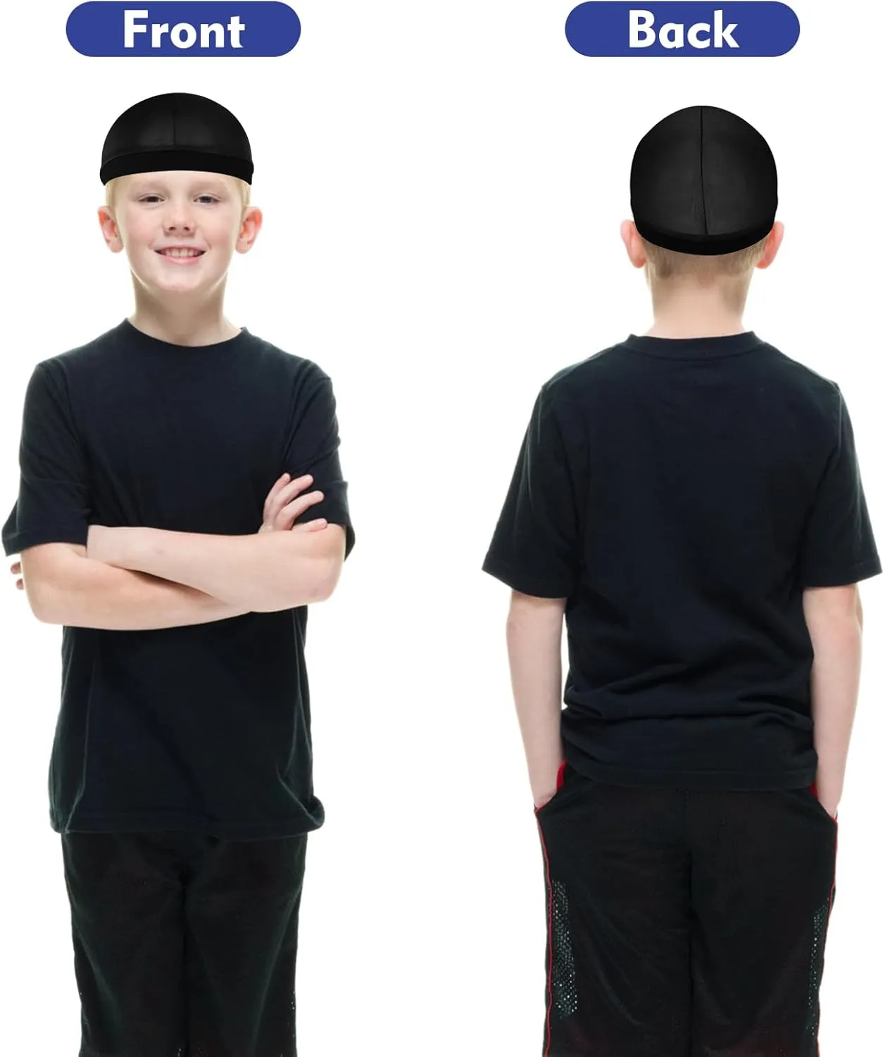 6 Pcs Kids Satin Wave Caps Boo Boo Cap Baby Wave Caps Kids Stocking Cap for Boys Girls