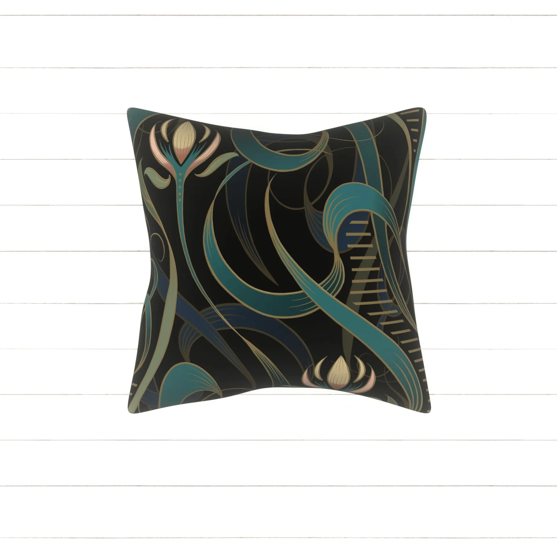 Art Nouveau French Waltz | Jewel Green   Black