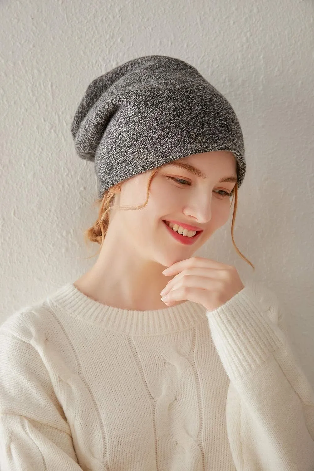 Aspen Double Layered 100% Cashmere Beanie High-Performance Cashmere Ski Beanie