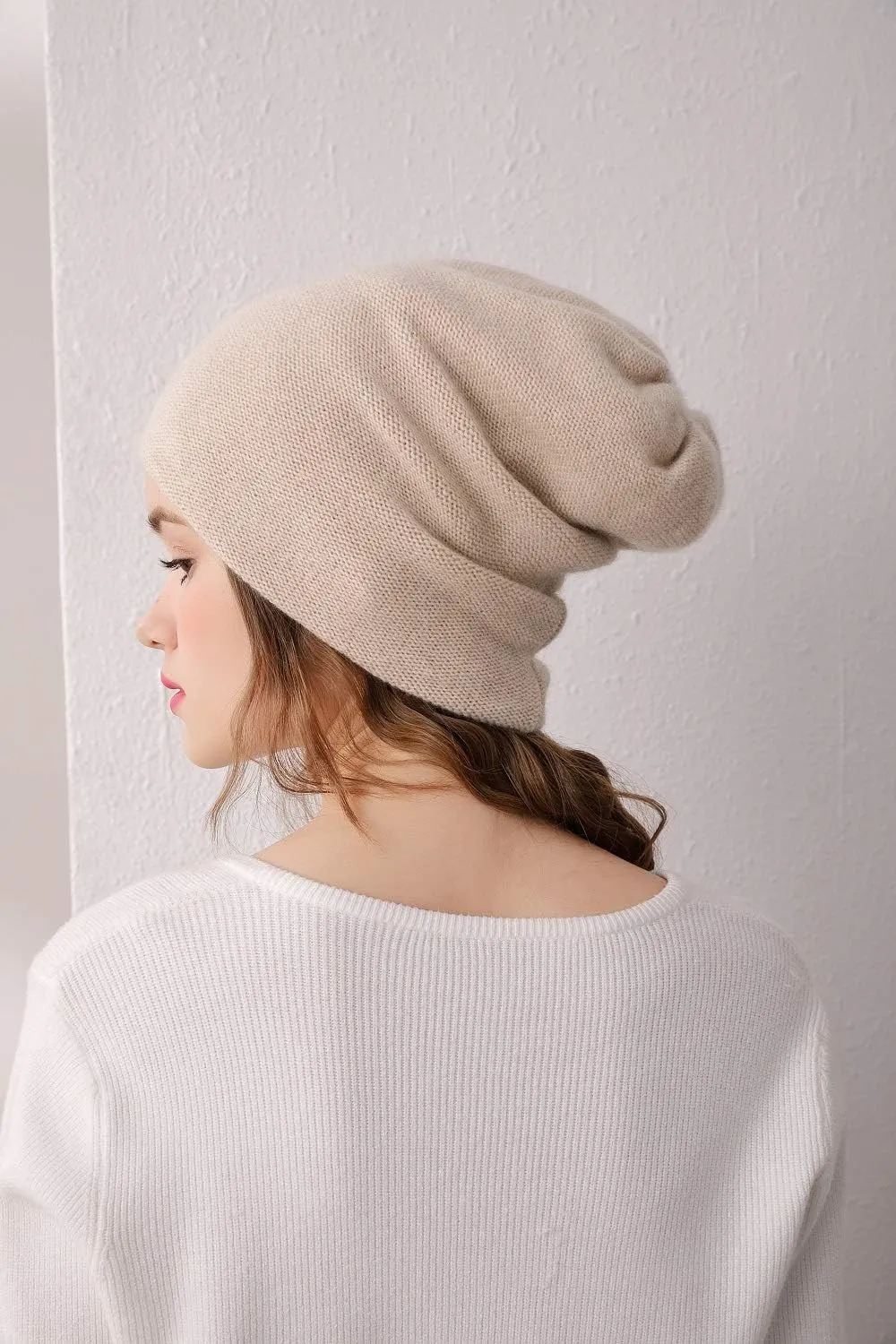 Aspen Double Layered 100% Cashmere Beanie High-Performance Cashmere Ski Beanie