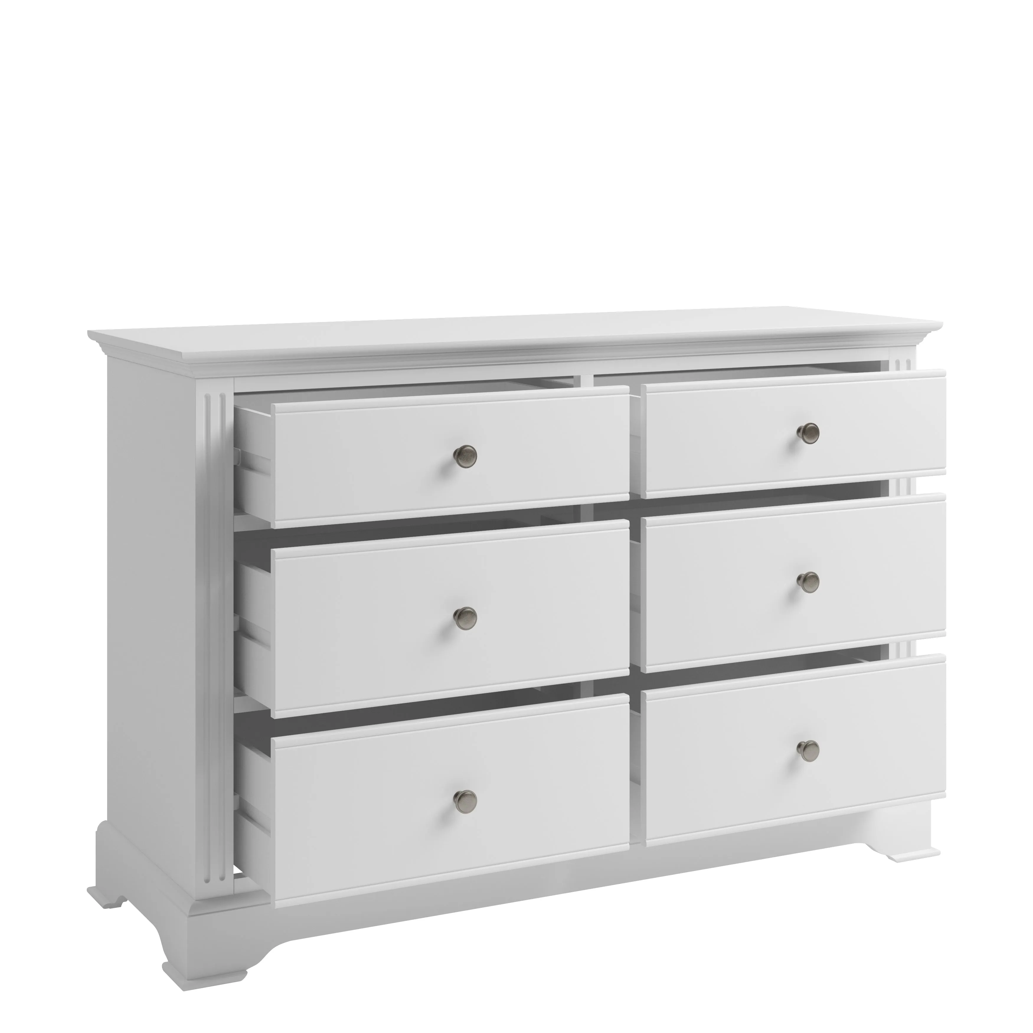 Bolton White Painted 6 Drawer Chest