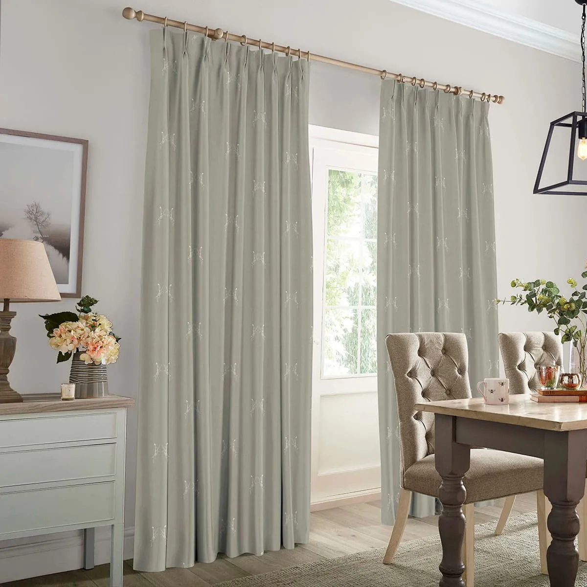 Boxing Hares Dove Made to Measure Curtains