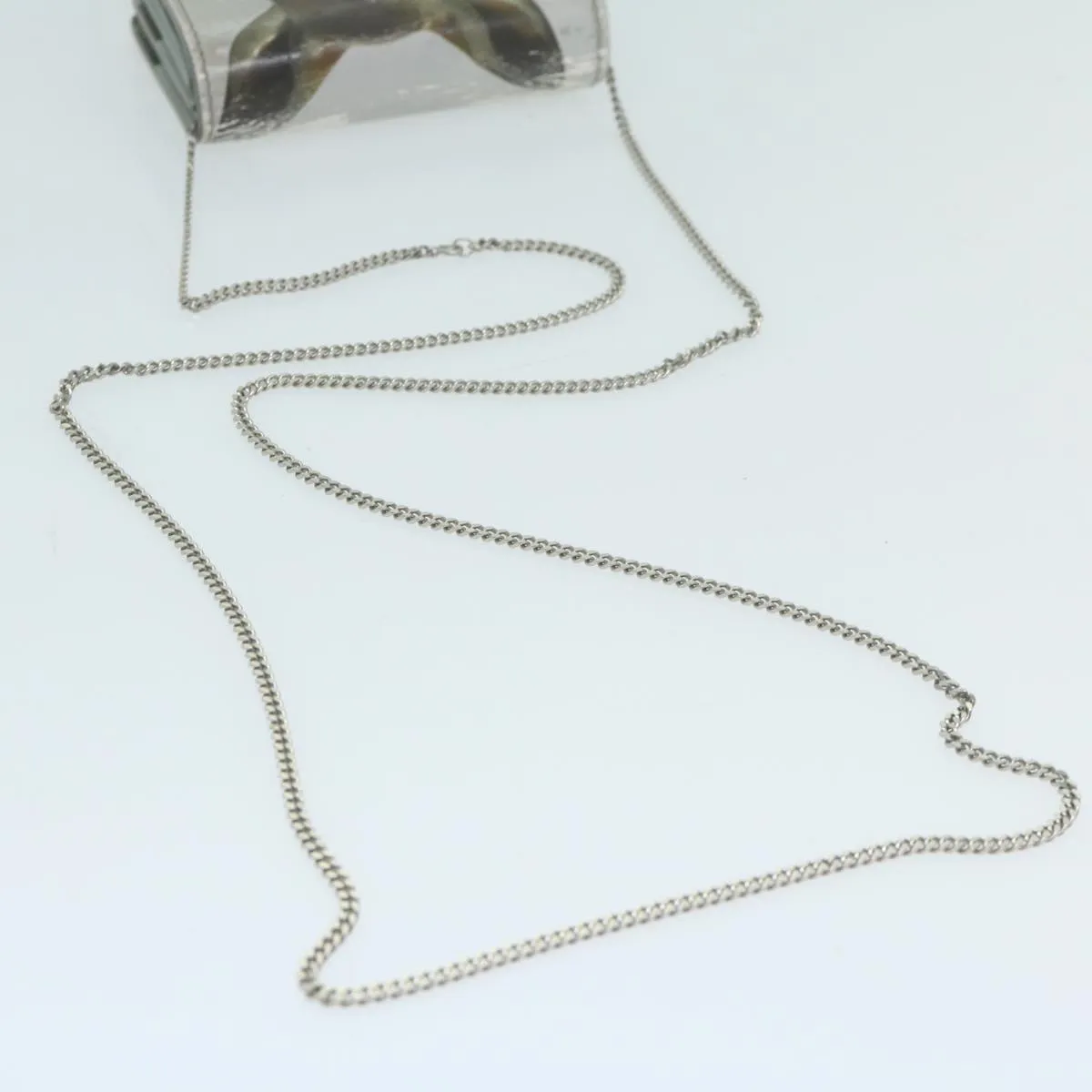 BURBERRY Chain Wallet Patent leather Gray  64515