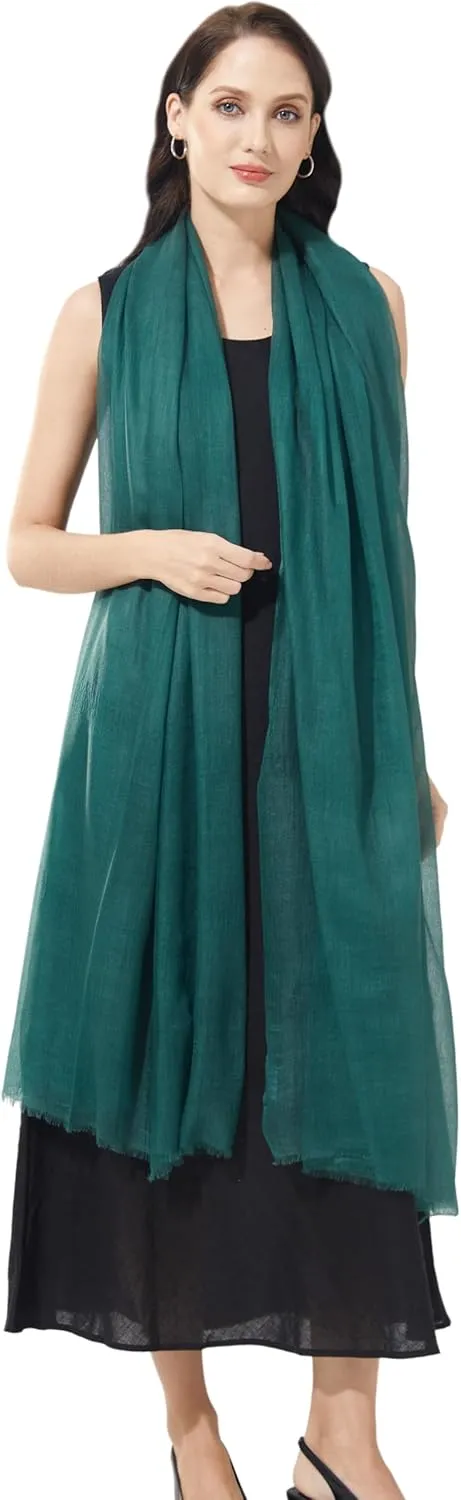 Buttery-soft Cashmere Wrap Lightweight Scarf Shawl Travel Stole for Wayfarer Extra Large 75"x35"