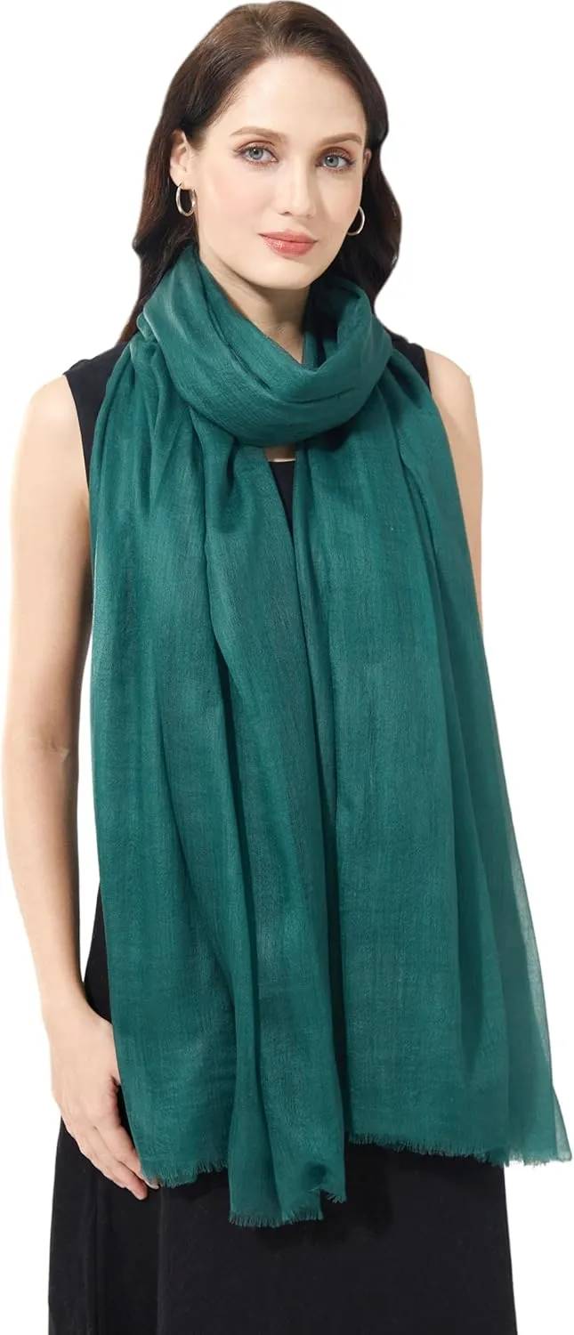 Buttery-soft Cashmere Wrap Lightweight Scarf Shawl Travel Stole for Wayfarer Extra Large 75"x35"