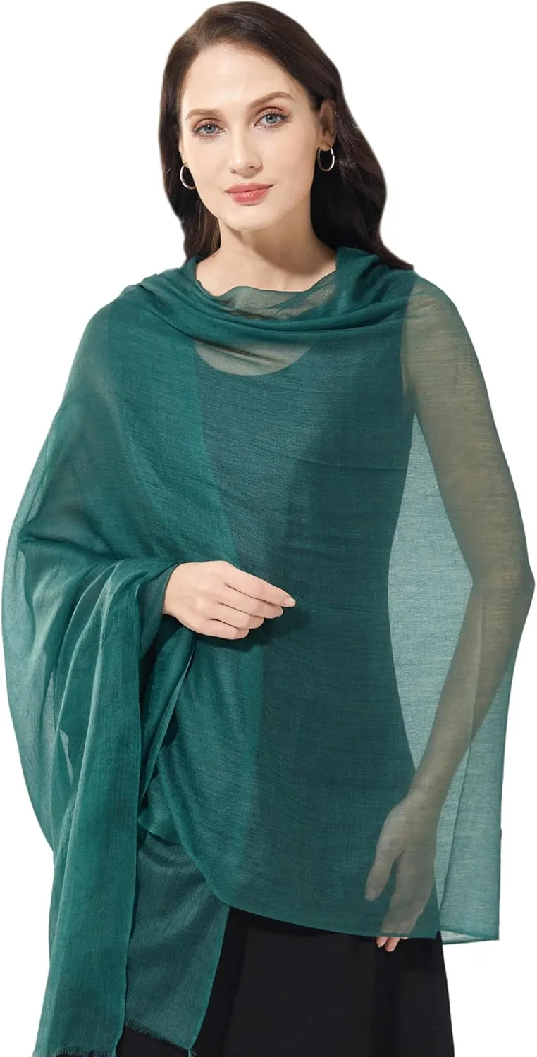 Buttery-soft Cashmere Wrap Lightweight Scarf Shawl Travel Stole for Wayfarer Extra Large 75"x35"