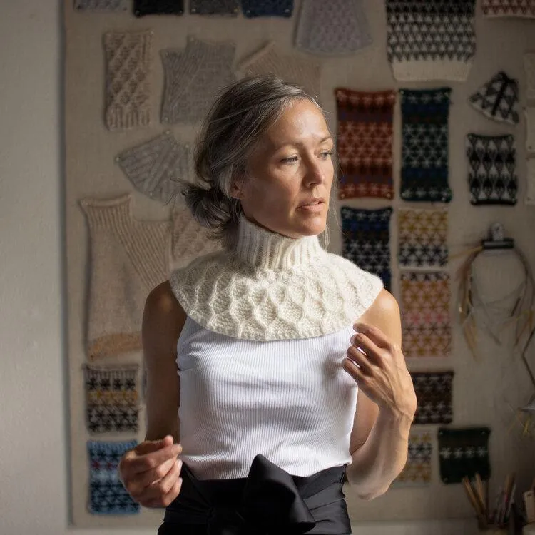 Cable cowl by Anne Ventzel, No 2   silk mohair yarn kit (ex pattern)
