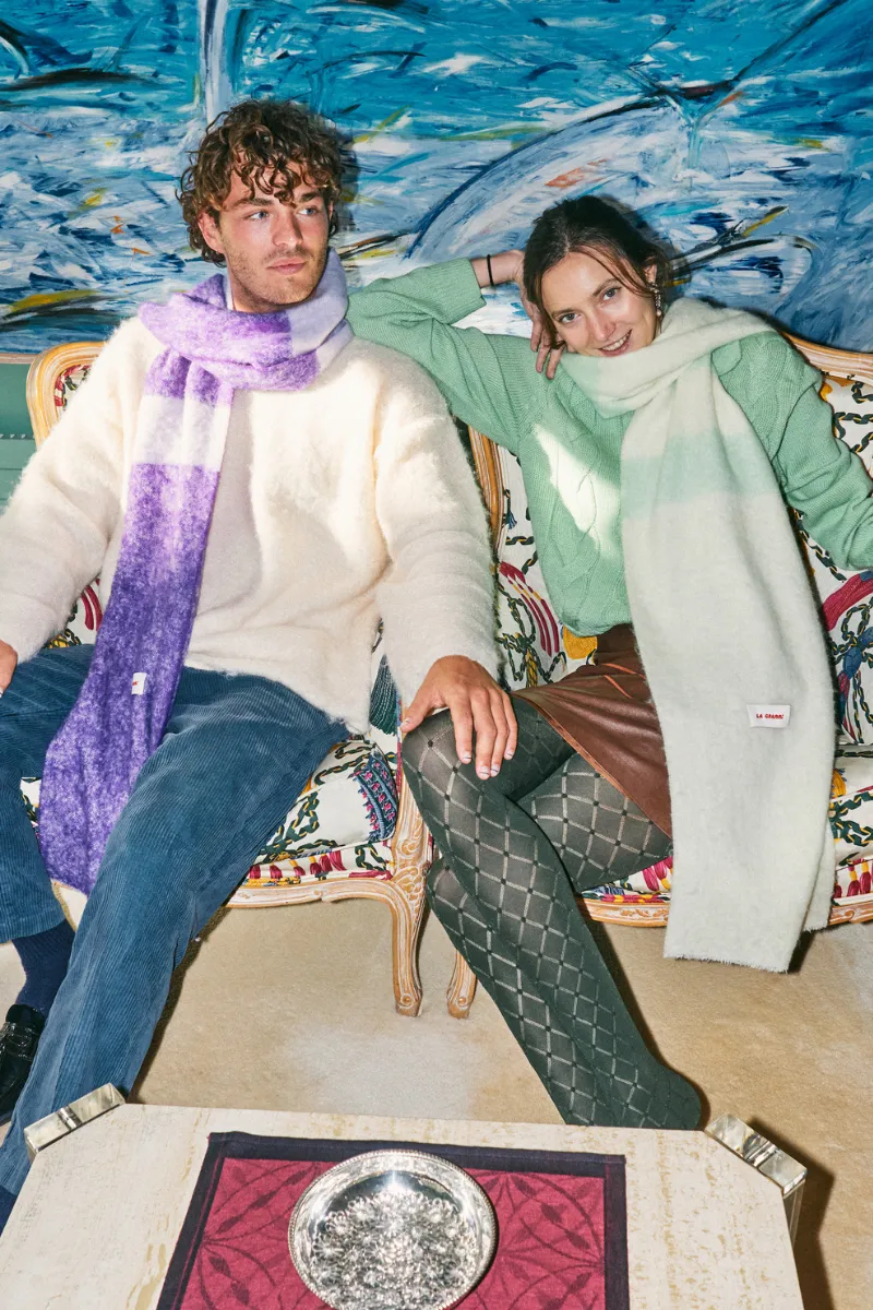 CHICHA KNITTED PURPLE SCARF