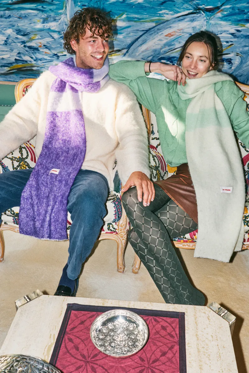 CHICHA KNITTED PURPLE SCARF