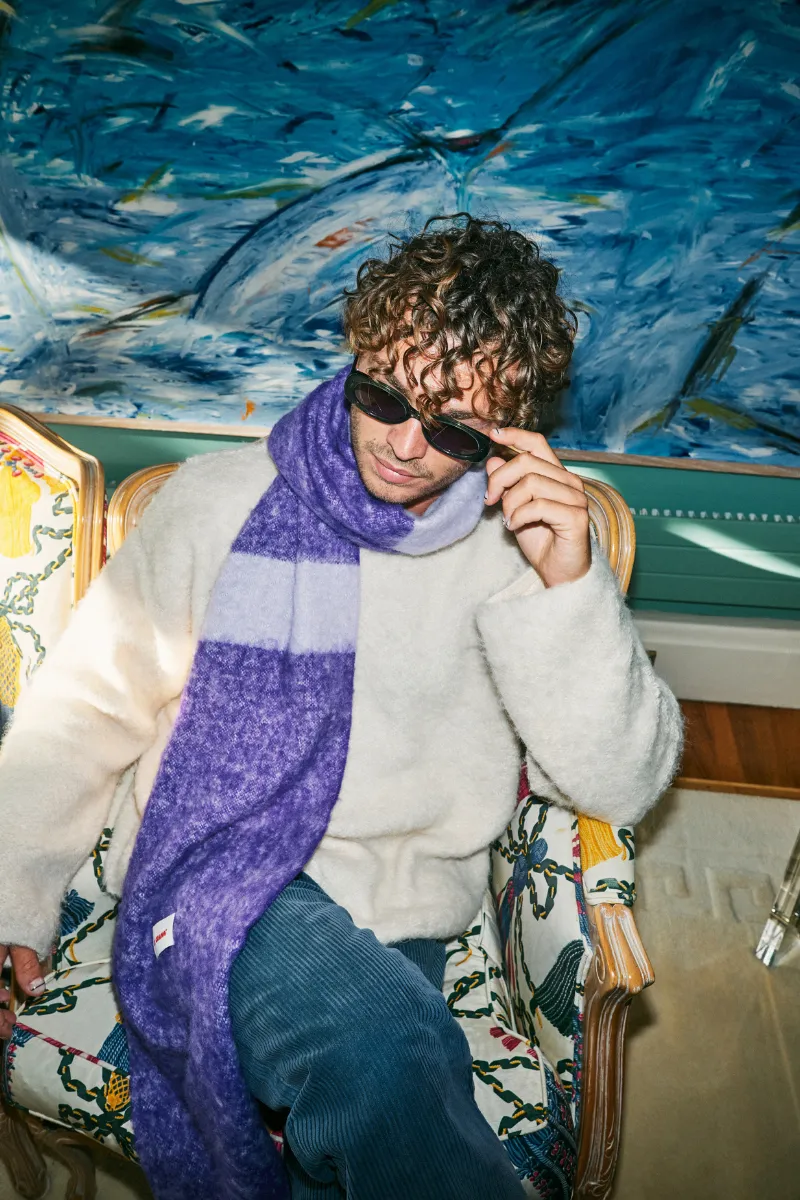 CHICHA KNITTED PURPLE SCARF