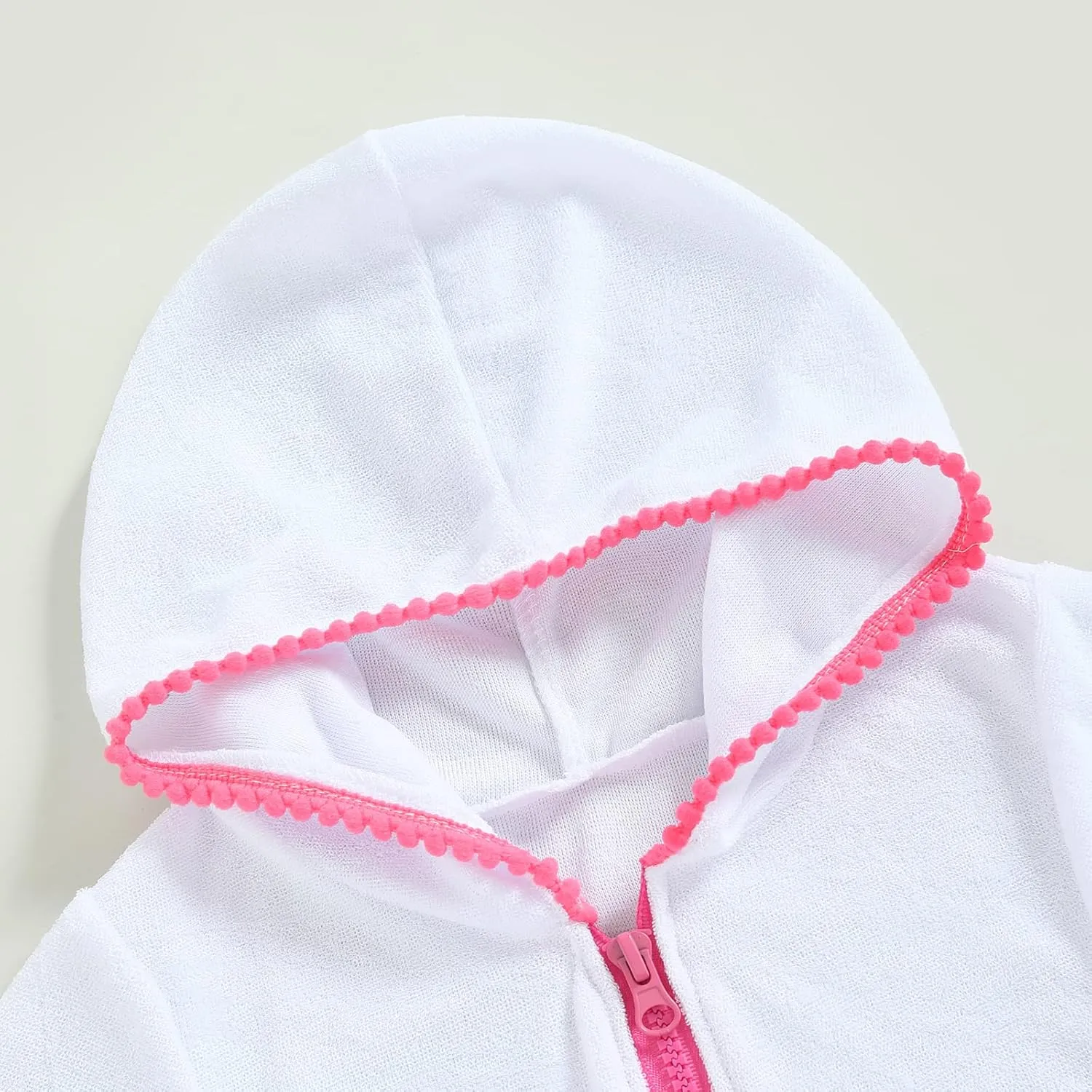 CIYCUIT Toddler Girls Swim Cover Up with Hood and Zipper