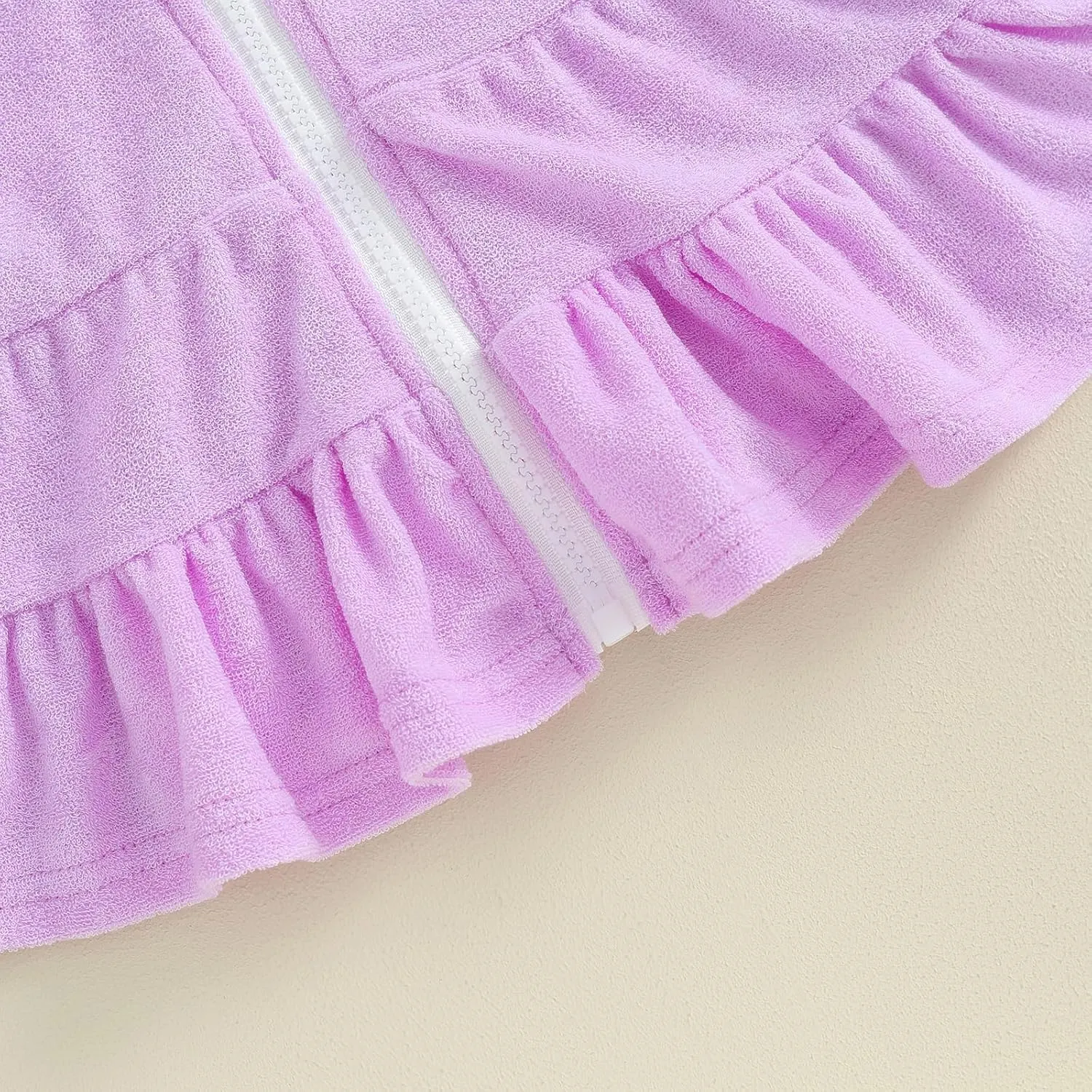 CIYCUIT Toddler Girls Swim Cover Up with Hood and Zipper