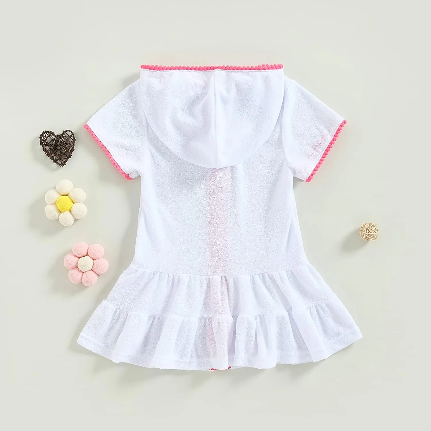 CIYCUIT Toddler Girls Swim Cover Up with Hood and Zipper