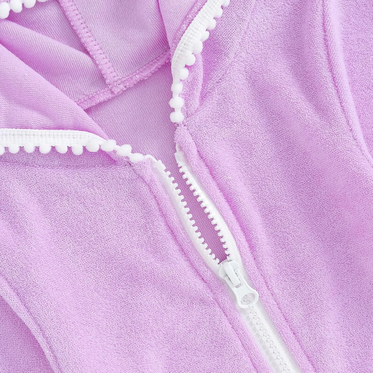 CIYCUIT Toddler Girls Swim Cover Up with Hood and Zipper