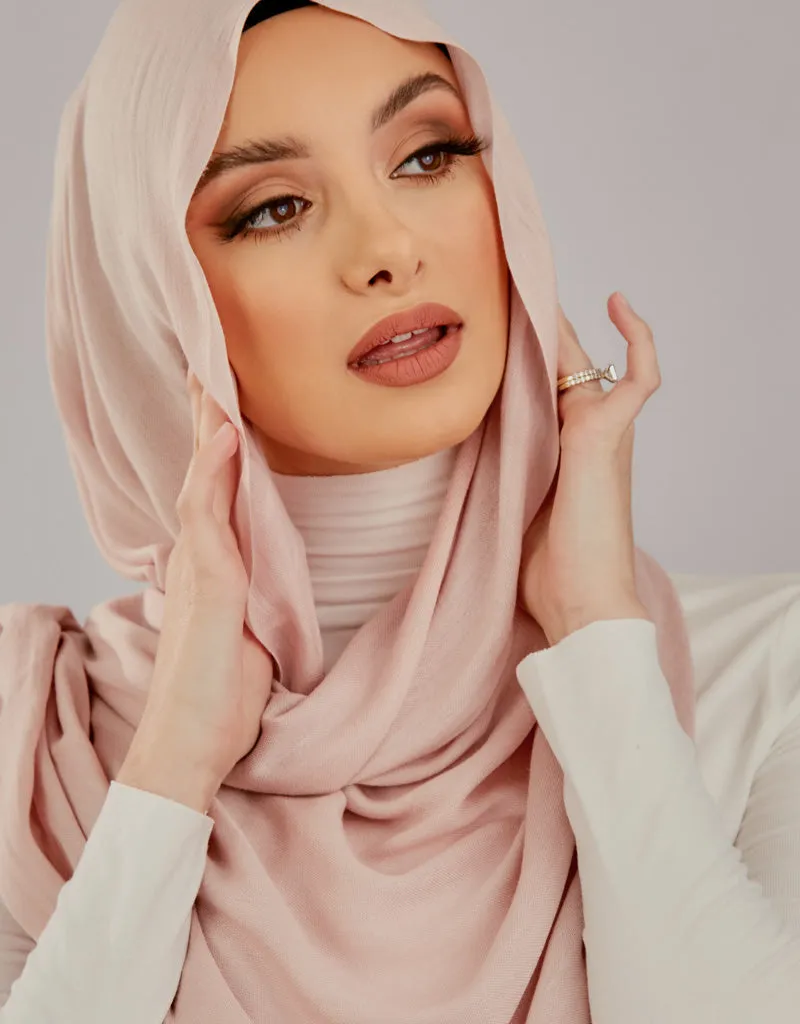 Cotton Tassel Twisted Shawl - Shades in Pink