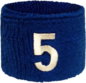 Couver Unisex Blue Sports/Athletic with Number Embroidery Sweat Wristband, One Size, 1 Piece