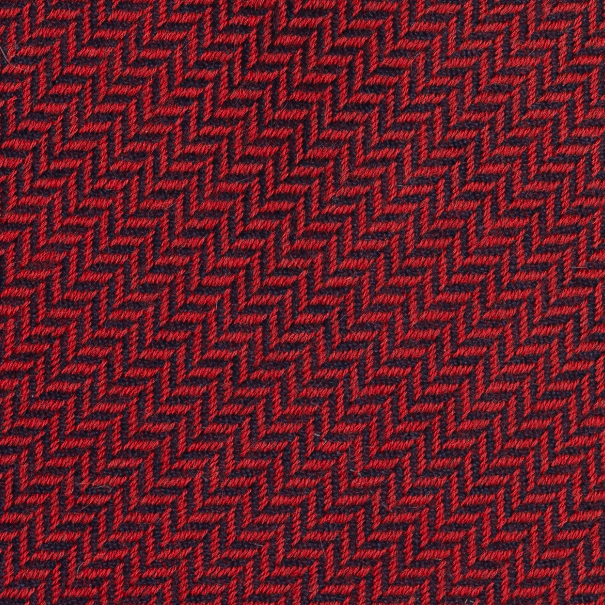 Cravatta in Cashmere - RED HERRINGBONE KASHMĪR