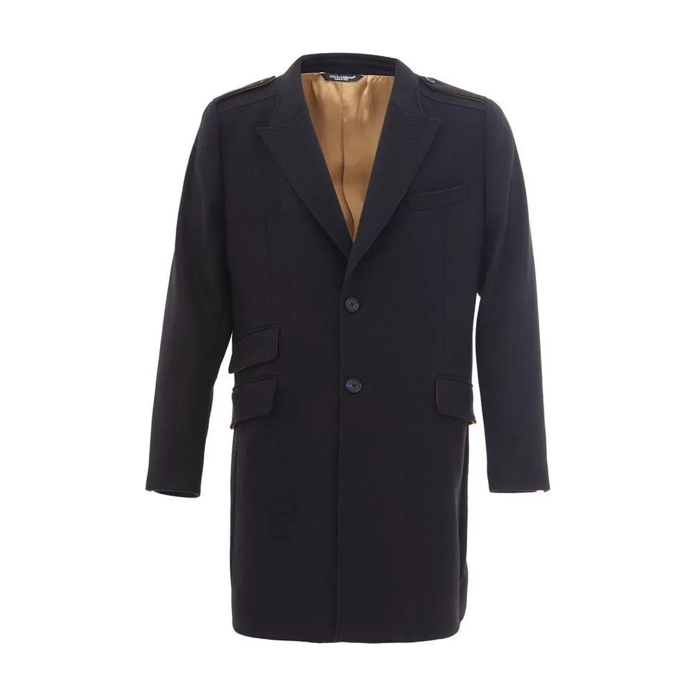 Dolce & Gabbana Elegant Blue Wool Jacket for Men