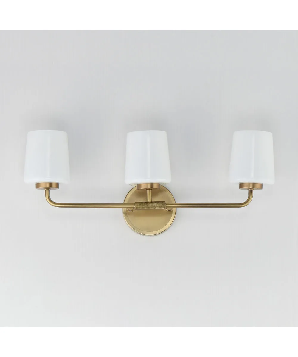 Durham 3-Light Bath Vanity Natural Aged Brass