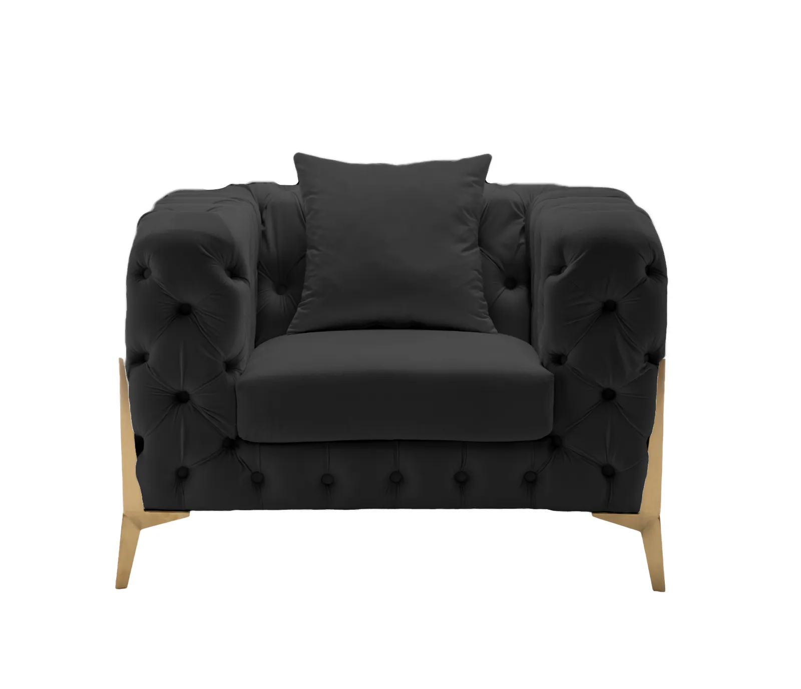 Empire Chair - Black Velvet Fabric