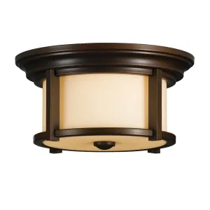 FE-MERRILL-F Feiss Merrill 2 Light Outdoor Flush Light Heritage Bronze