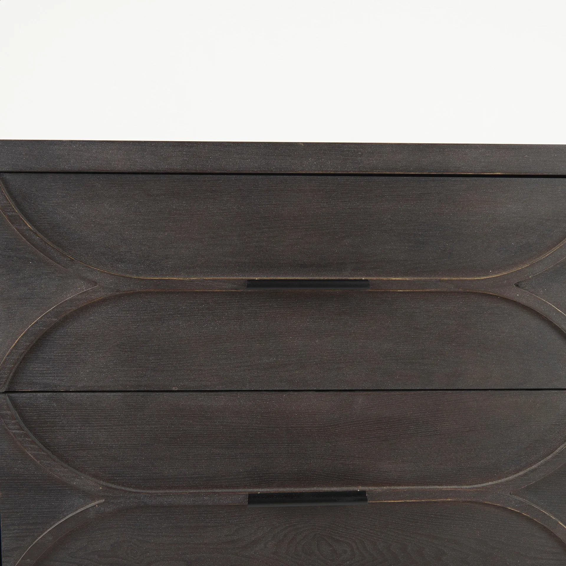 Giselle Sideboard Dark Brown Wood | Black Metal