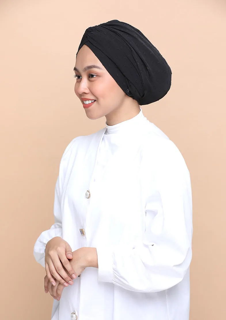 Granite- Cap Shawl- Plain Mosaic Butti Chiffon