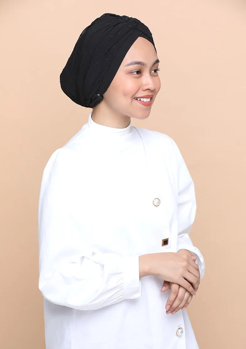 Granite- Cap Shawl- Plain Mosaic Butti Chiffon
