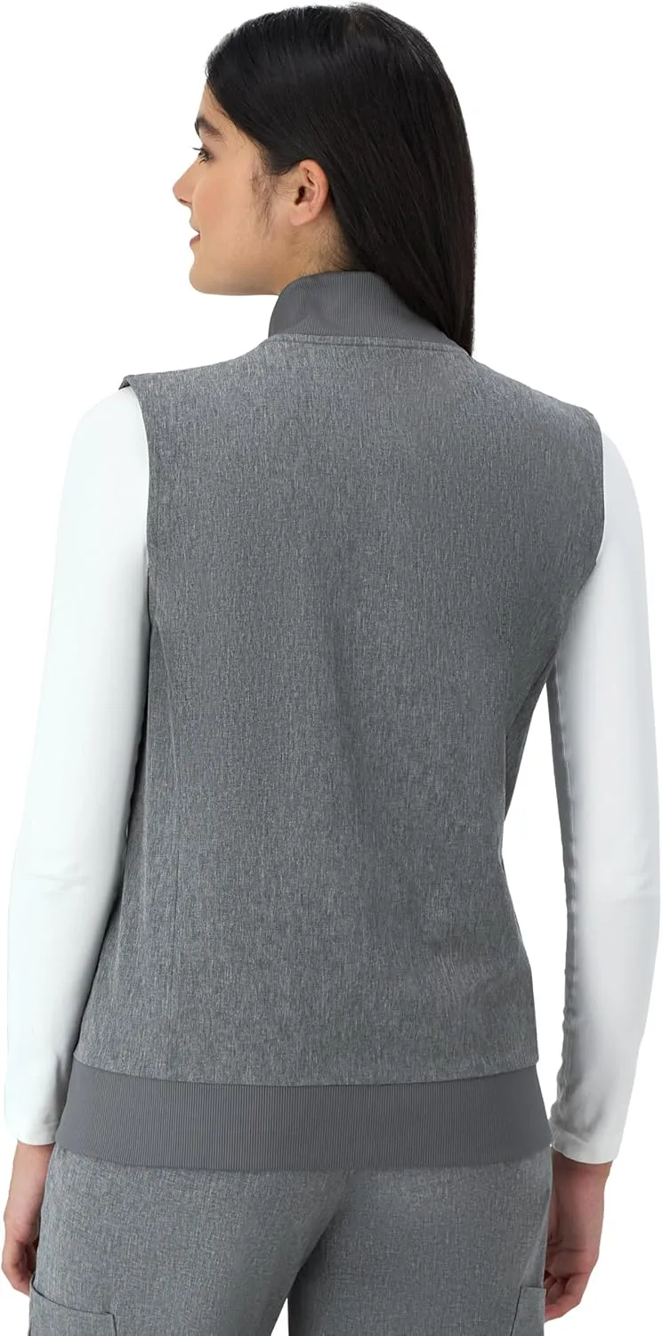Hanes Women's Comfort Fit Scrubs Healthcare Vest, Moisture-Wicking Stretch Scrubs Vest for Women