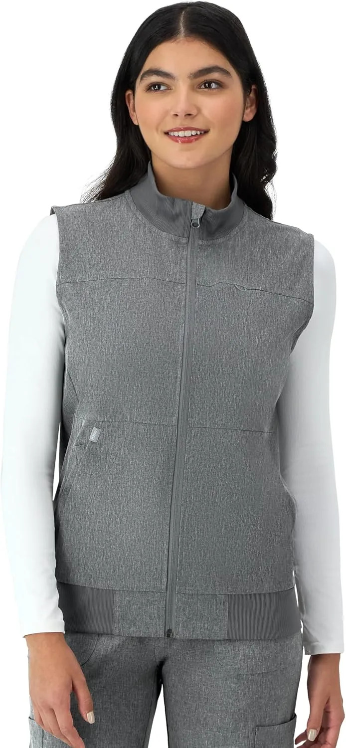 Hanes Women's Comfort Fit Scrubs Healthcare Vest, Moisture-Wicking Stretch Scrubs Vest for Women