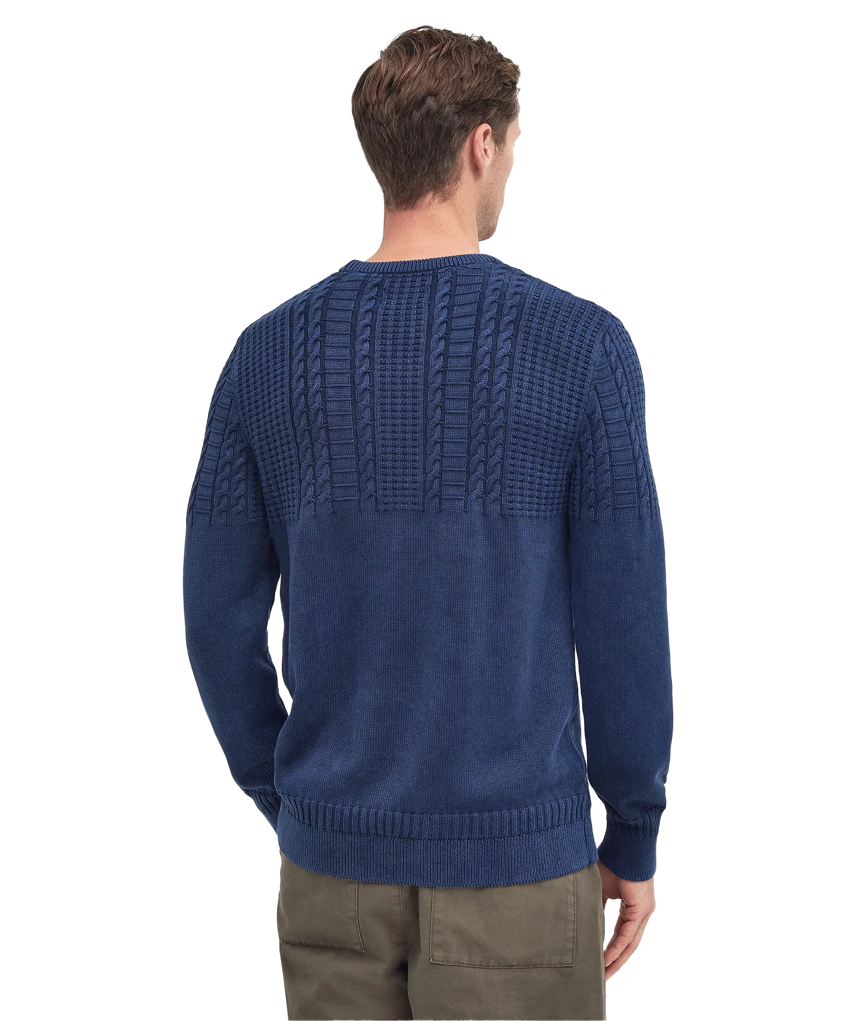 Ilderton Knitted Crew Neck Jumper - Blue