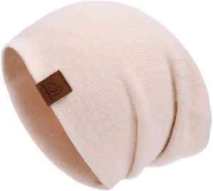 jaxmonoy Slouchy Knit Beanies Winter Hats for Women Men Soft Warm Reversible Slouch Cuffed Skull Knitted Beanie Cap
