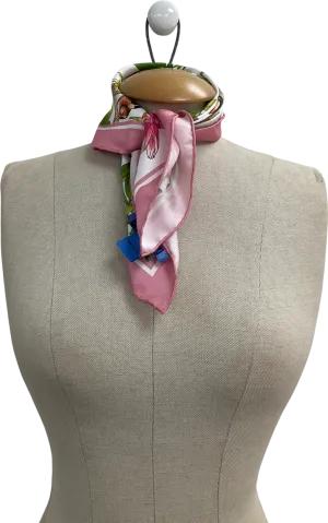 JMcLaughlin Pink Nikki Silk Scarf In Mangrove Idyll