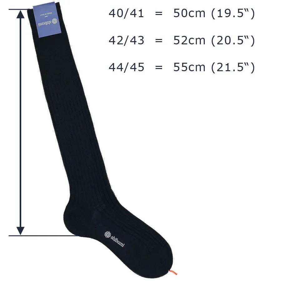 Knee Socks - Dots - Navy - Wool