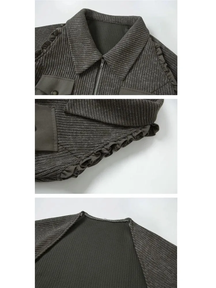 Knitted shirt and shawl suit 【s0000003278】