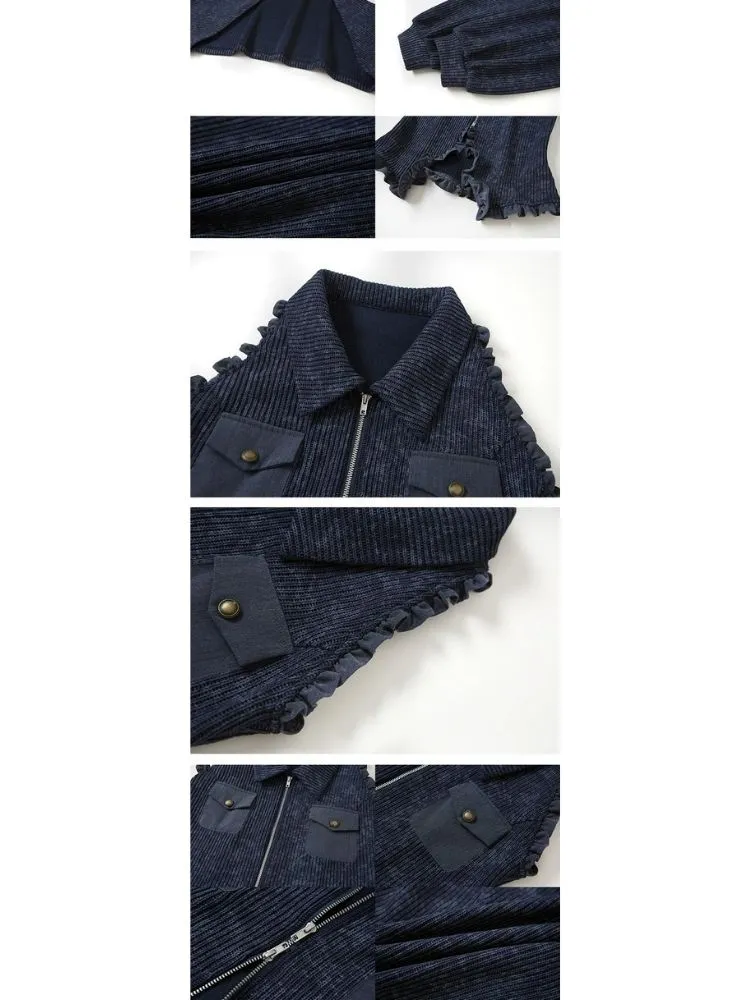 Knitted shirt and shawl suit 【s0000003278】