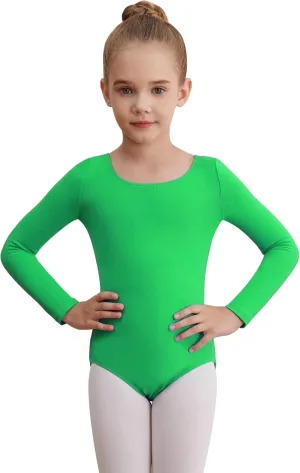 Leotards for Girls Long Sleeve Bodysuit Toddler Black Leotard Ballet Unitard Gymnastics Kids Dance Shirt
