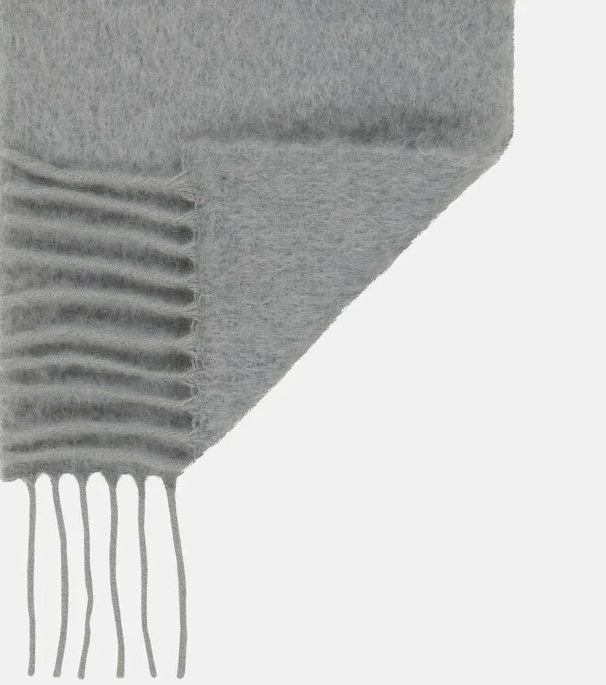 Loewe mohair and wool scarf, gray