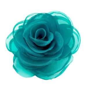 Lovely Rose Flower Hair Clips and Brooches for Women | Floral Pins and Accessories with Green Brooch