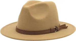 Men & Women Classic Wide Brim Floppy Panama Hat Fedora Hat Rancher Jazz Hat Vintage Church