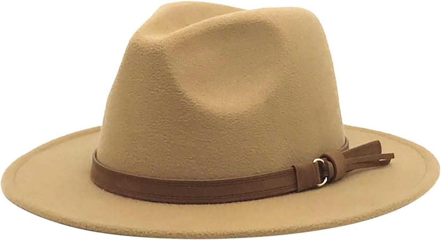 Men & Women Classic Wide Brim Floppy Panama Hat Fedora Hat Rancher Jazz Hat Vintage Church