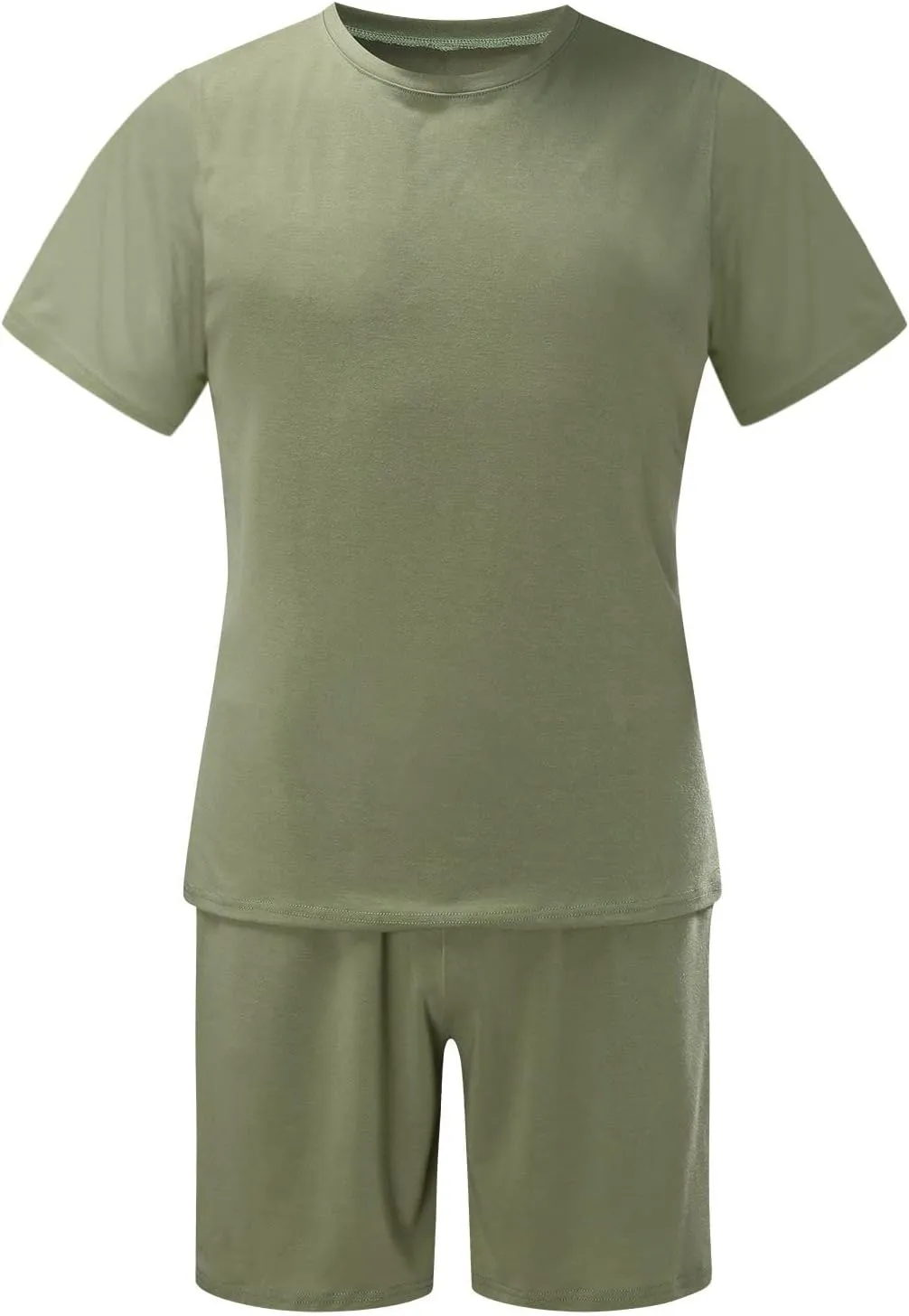 Mens Casual 2 Piece Outfits Summer Fashion Gradient Color Short Sleeve Athletic Shirt and Drawstring Shorts Sweatsuit
