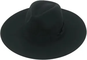 Mnjyihy Men Women Fedora Hats Big Ribbon Band Felted Hats Black White Dress Wedding Church Outdoor Women Hats