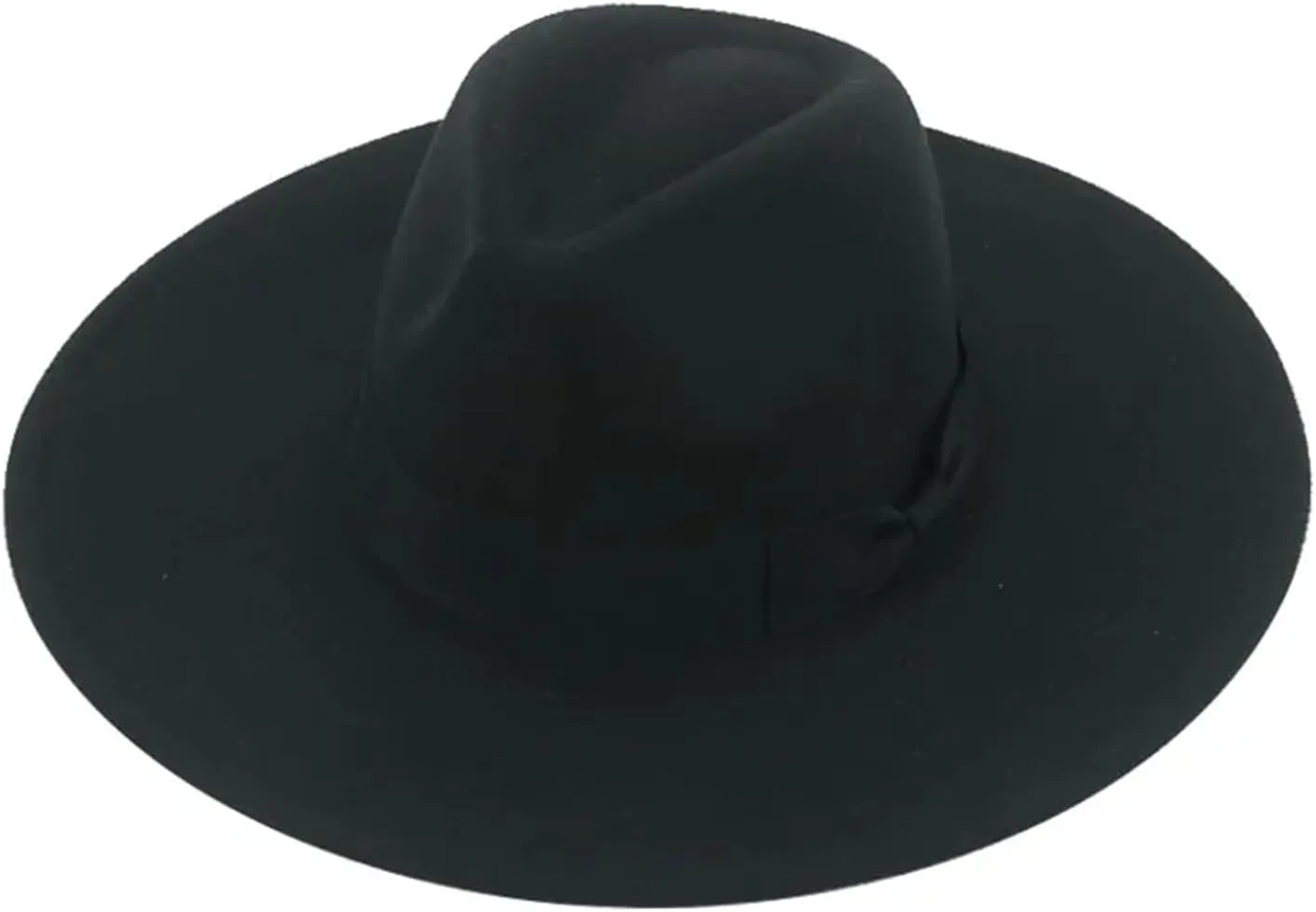 Mnjyihy Men Women Fedora Hats Big Ribbon Band Felted Hats Black White Dress Wedding Church Outdoor Women Hats