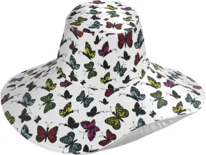 MNSRUU Wide Brim Hats Women Butterfly Sun Hat Packable Sun Visors Summer Beach Hat for UV Protection