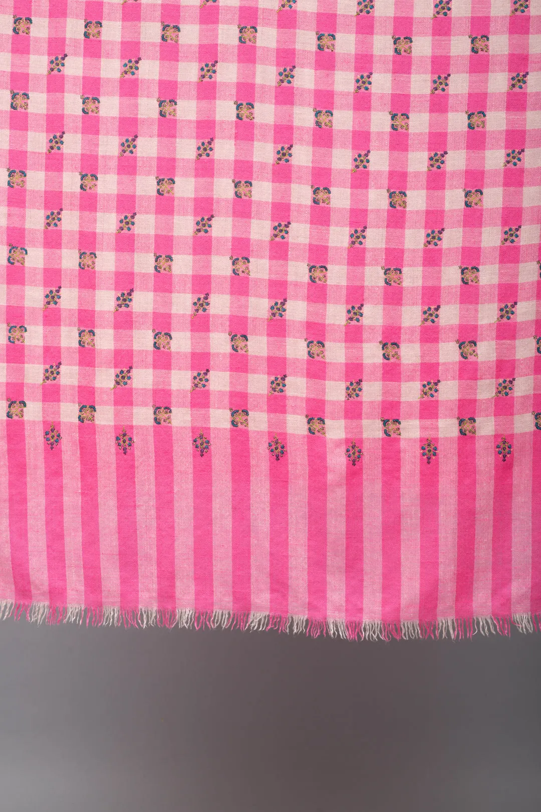 Nawaaz Khatras Butidar Sozni Embroidered Shawl
