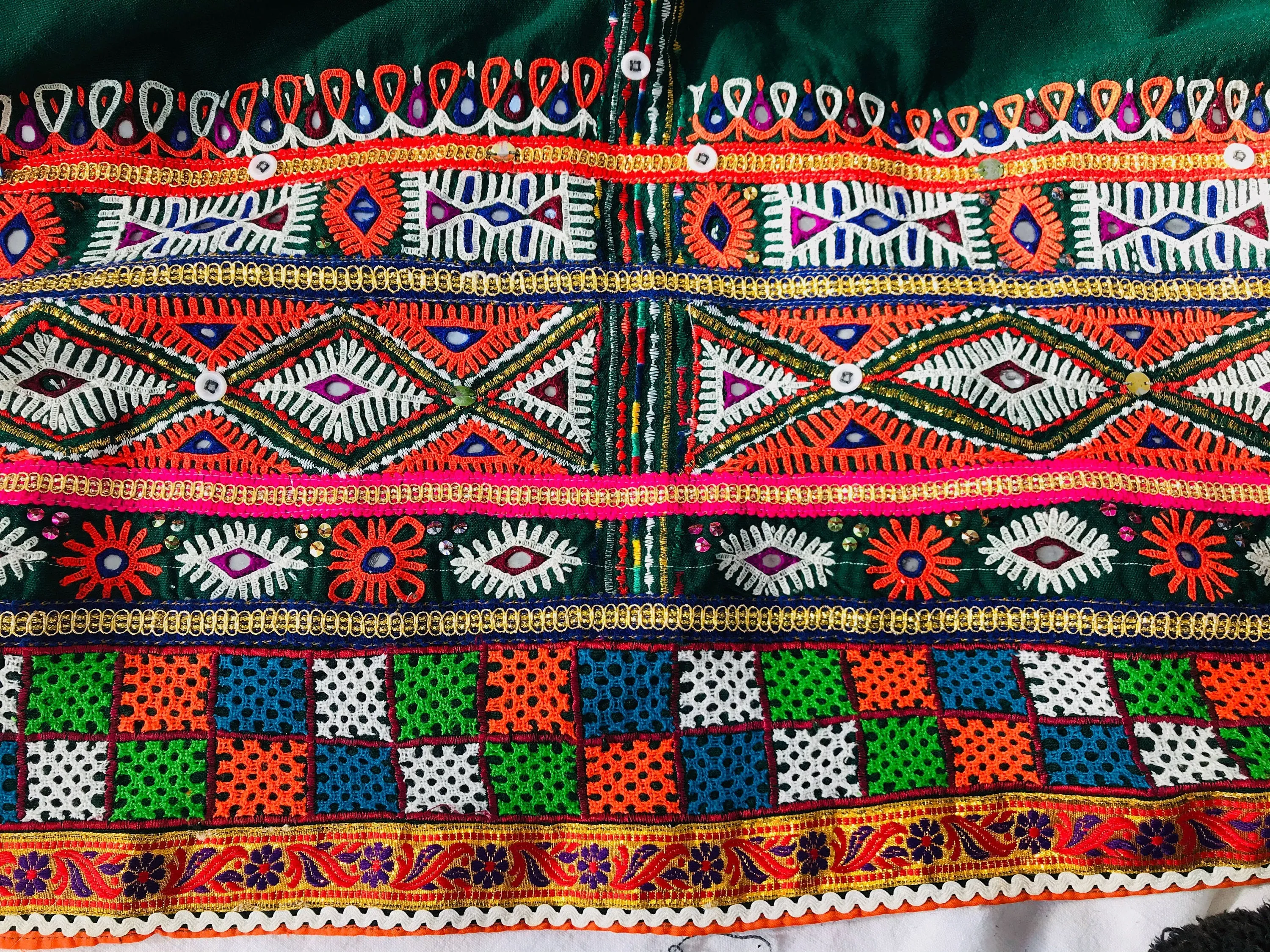 Rabari Shawl and Throw. Vintage. Mirror work & Embroidered