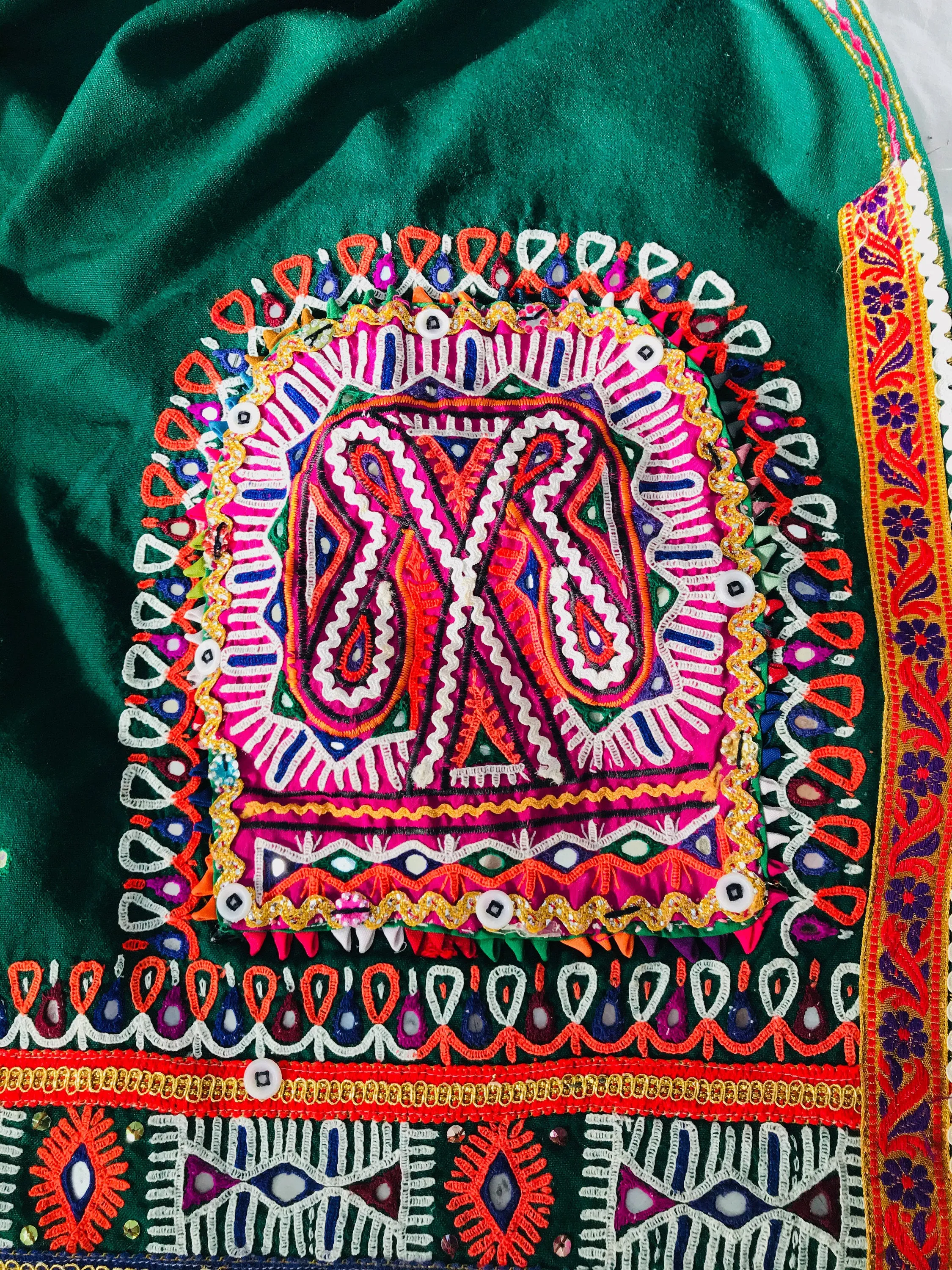 Rabari Shawl and Throw. Vintage. Mirror work & Embroidered